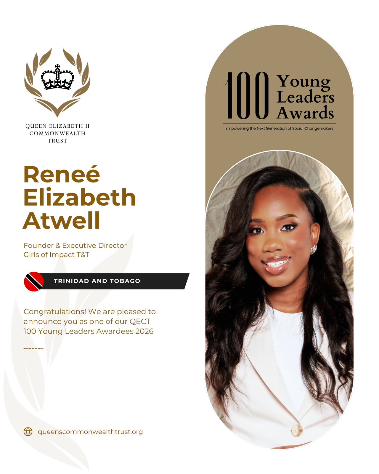 Celebrating Excellence: Our Founder Honoured with the QECT Young Leaders Award